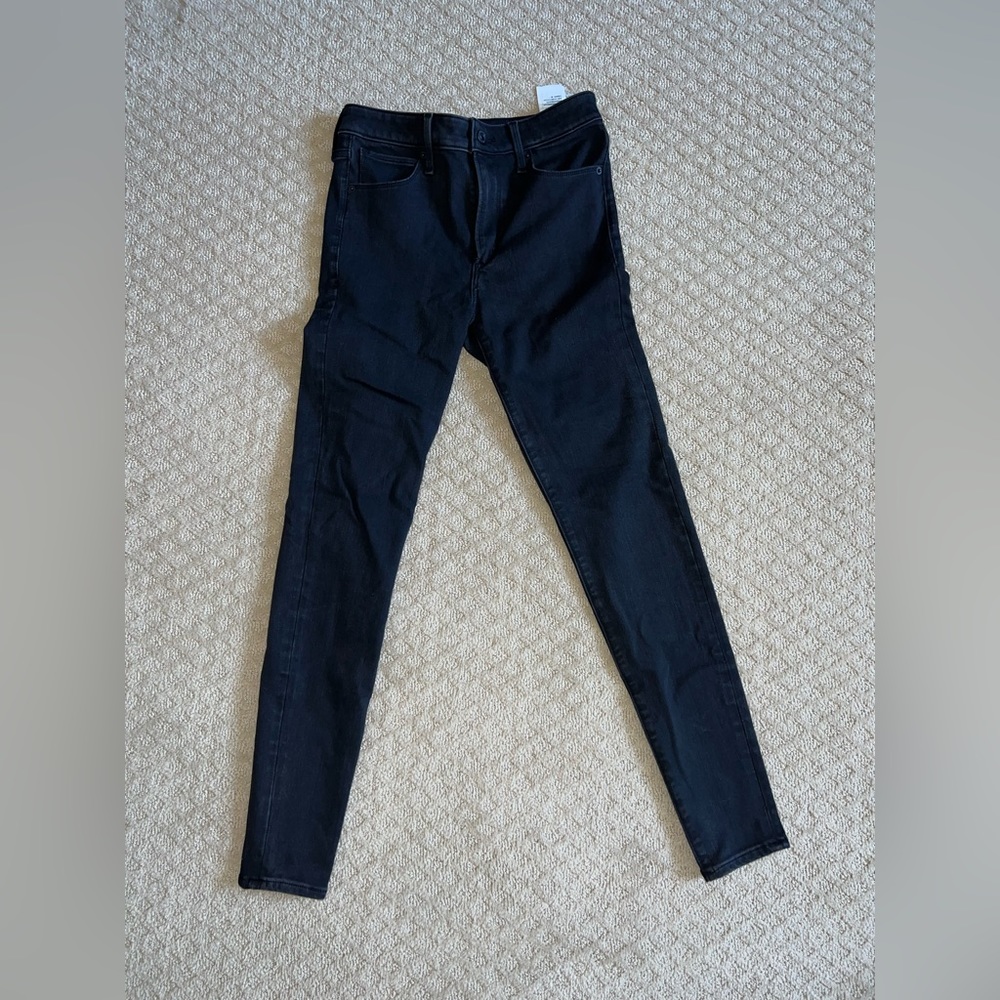 Abercrombie & Fitch Simone high rise super skinny jeans, size 2, black